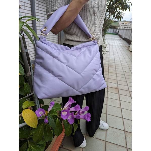 women lady soft leather quilting pattern handbag for office and work_5